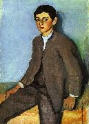 August Macke Farmboy from Tegernsee oil painting